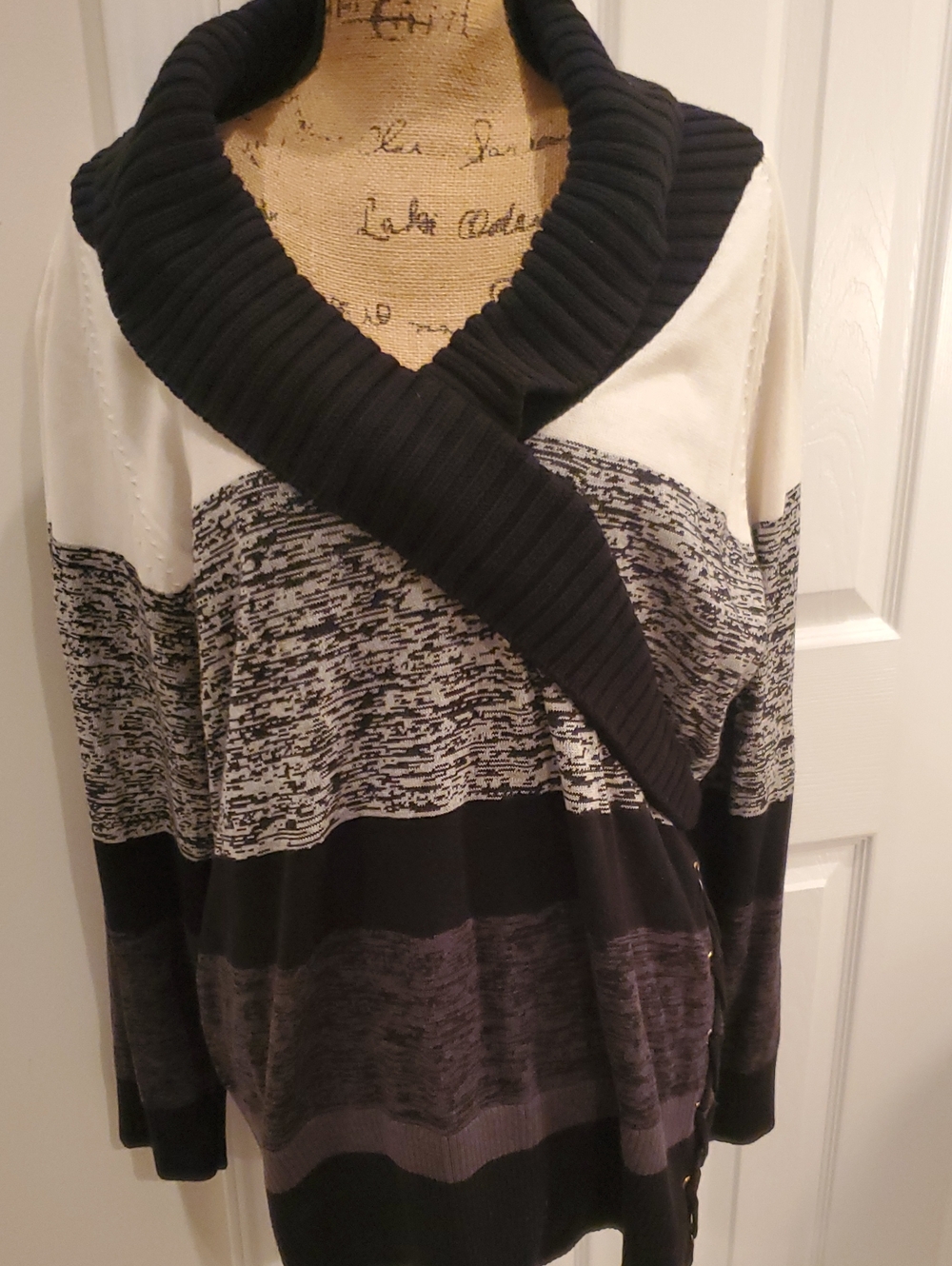 Style & Co. Women's Color Block Cowl Neck Sweater